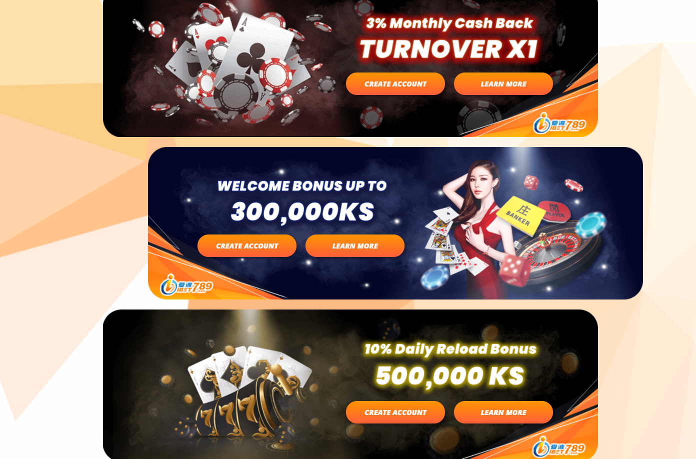 Bonuses and promotions iBet789